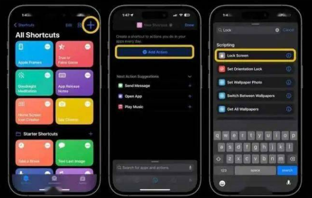 昭阳苹果14锁屏维修店分享iPhone14升级iOS16.4后如何创建锁屏快捷方式 