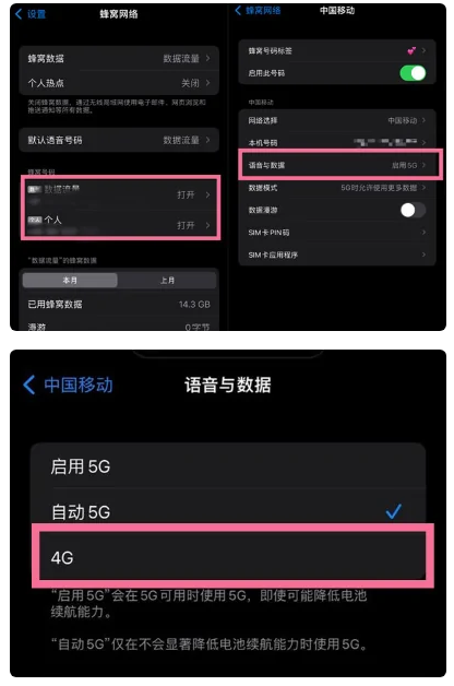 昭阳苹果手机维修分享iPhone14如何切换4G/5G? iPhone14 5G网络切换方法 