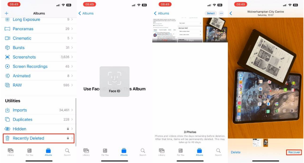 昭阳苹果14维修分享 iPhone14 上恢复已删除的照片 