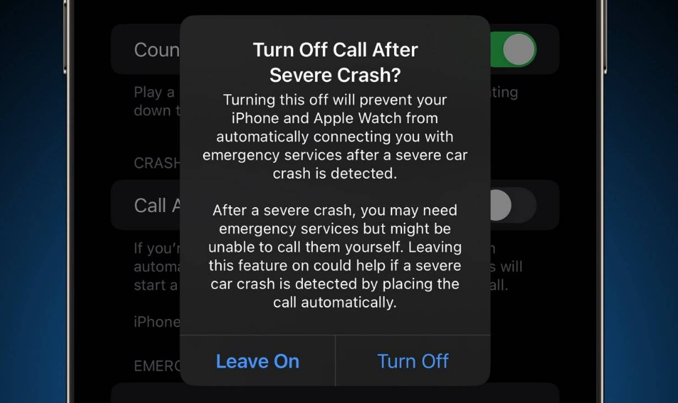 昭阳苹果14维修分享 iPhone 14 和 Apple Watch 上关闭崩溃检测 