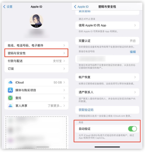 昭阳苹果手机维修分享iOS 16 自动验证功能开启方法 