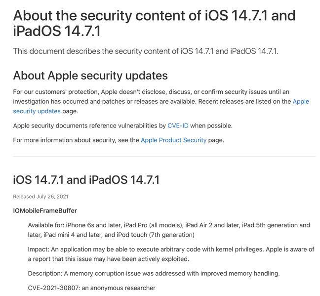 昭阳苹果手机维修分享iOS 14.7.1 正式版更新内容及升级方法 