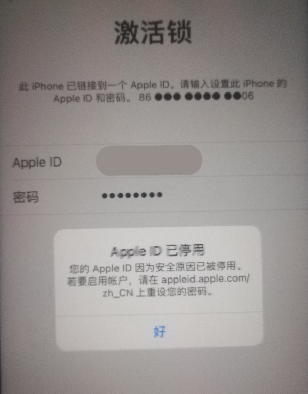 昭阳苹果手机维修分享iPhone 12 出现提示“Apple ID 已停用”怎么办 